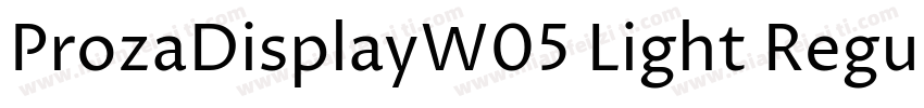 ProzaDisplayW05 Light Regular字体转换